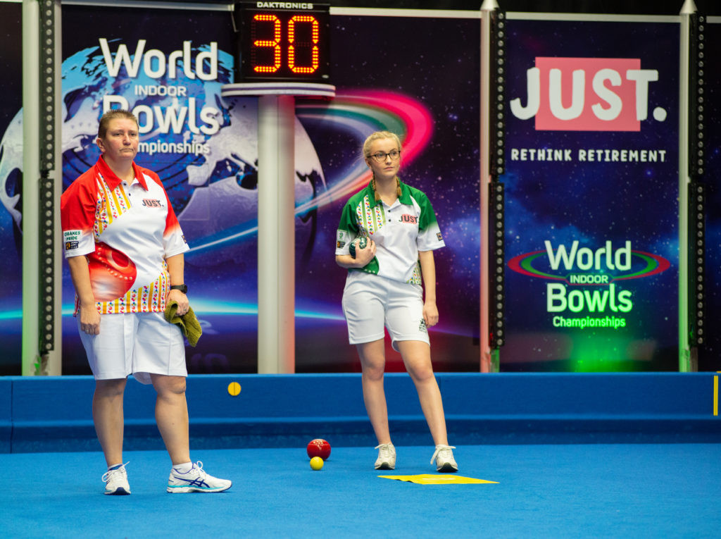 Guernsey's Alison Merrien proved too strong for England's Devon Cooper ©World Bowls Tour