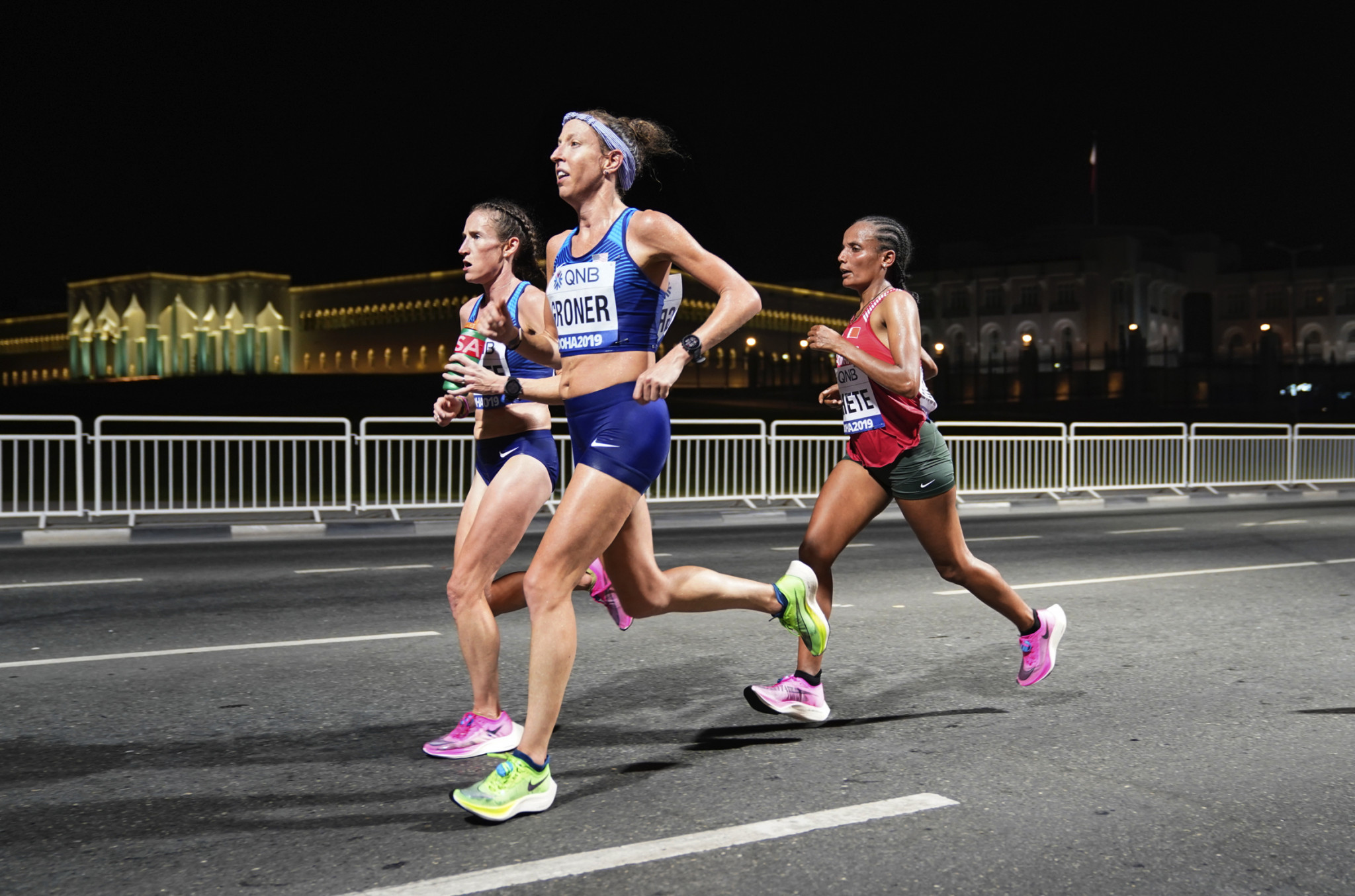 Of the 68 starters in the women's marathon run at midnight at last year's Doha World Championships, 28 failed to finish - but that may not have been solely down to conditions ©Getty Images