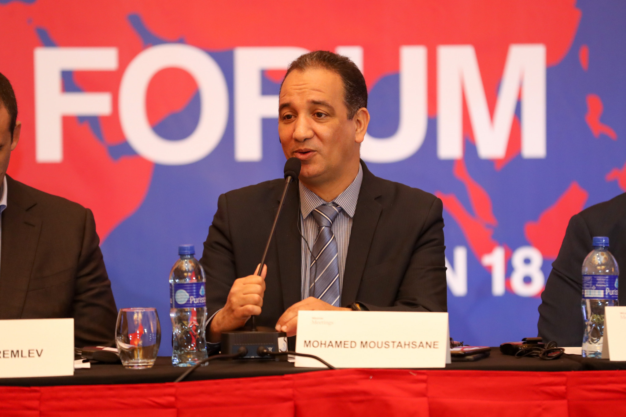 AIBA Interim President Mohamed Moustahsane introduced delegates to the meeting ©AIBA