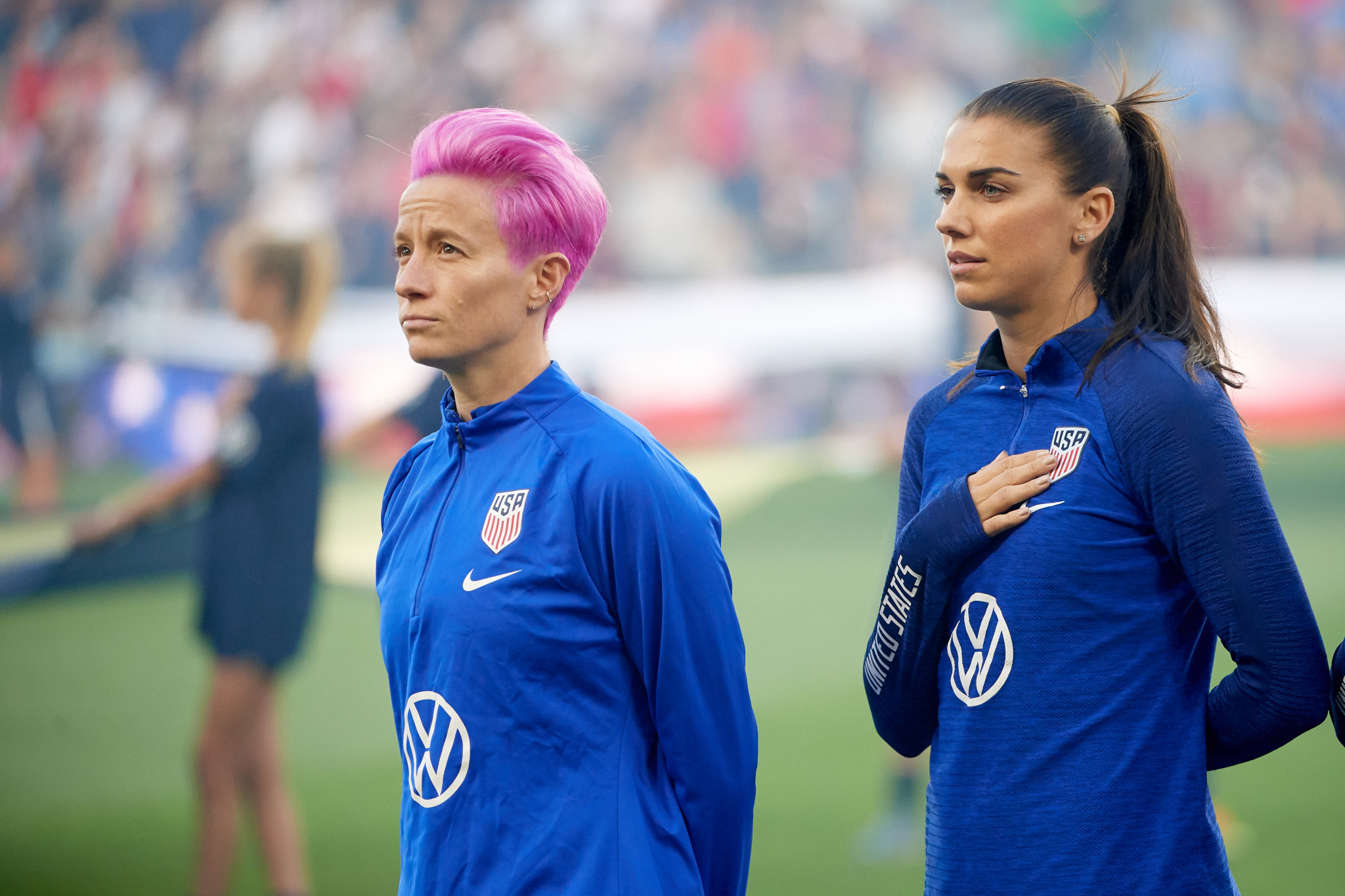 Megan Rapinoe has refused to sing the United States national anthem since 2016 ©Getty Images