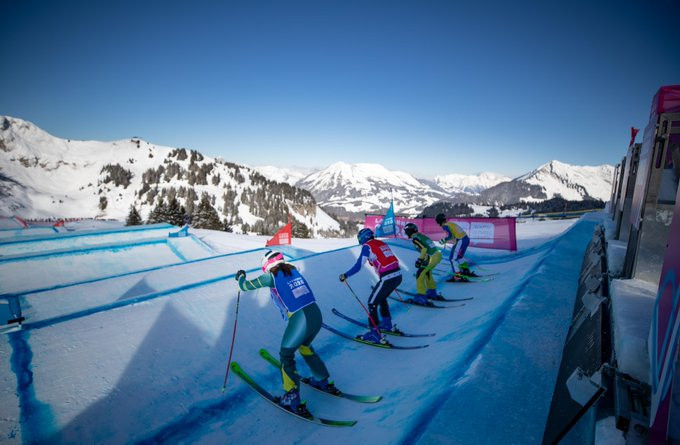 Perfect weather greeted the ski cross competitors in Villars ©Youth Olympic Games/Twitter