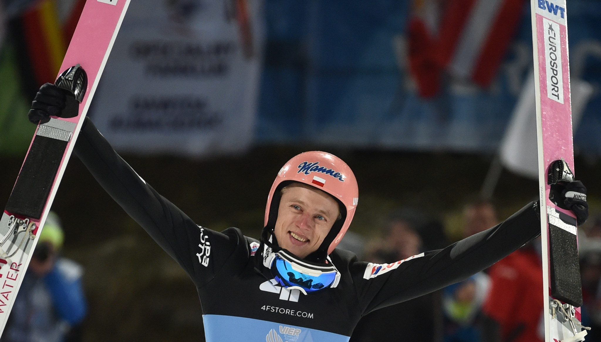 Dawid Kubacki earned a second successive victory at the FIS Ski Jumping World Cup in Titisee-Neustadt ©Getty Images