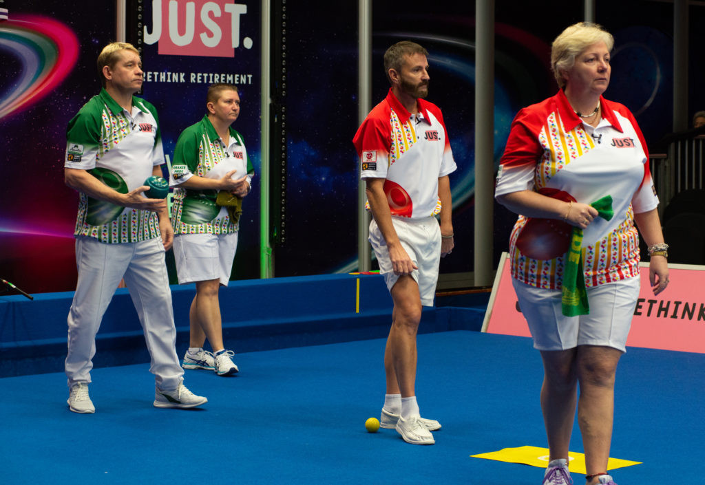 England’s Greg Harlow and Guernsey's Alison Merrien reached the final of the mixed pairs at the World Indoor Bowls Championships in Norfolk ©World Bowls Tour