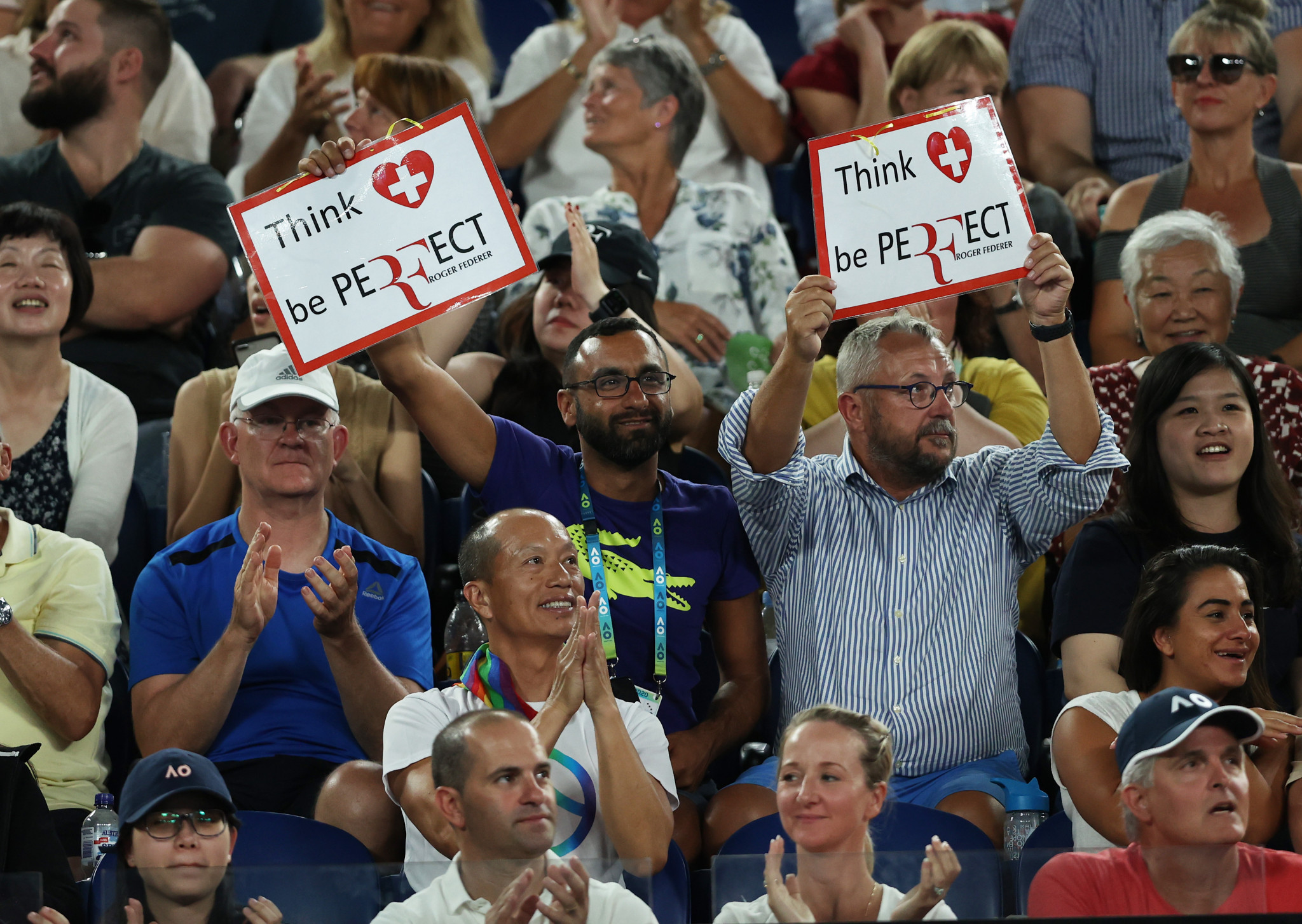Fans cheer on Swiss legend Roger Federer ©Getty Images