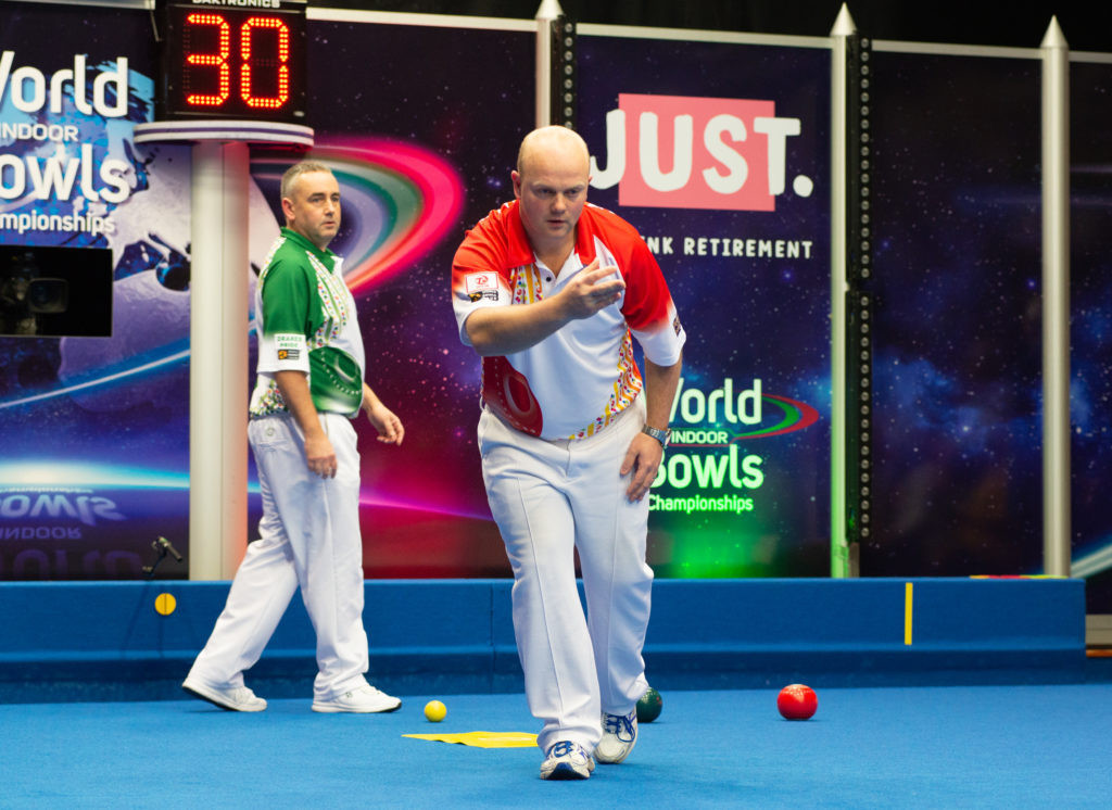 Scotland's Stewart Anderson has moved a step closer to the successful defence of his open singles title ©World Bowls Tour
