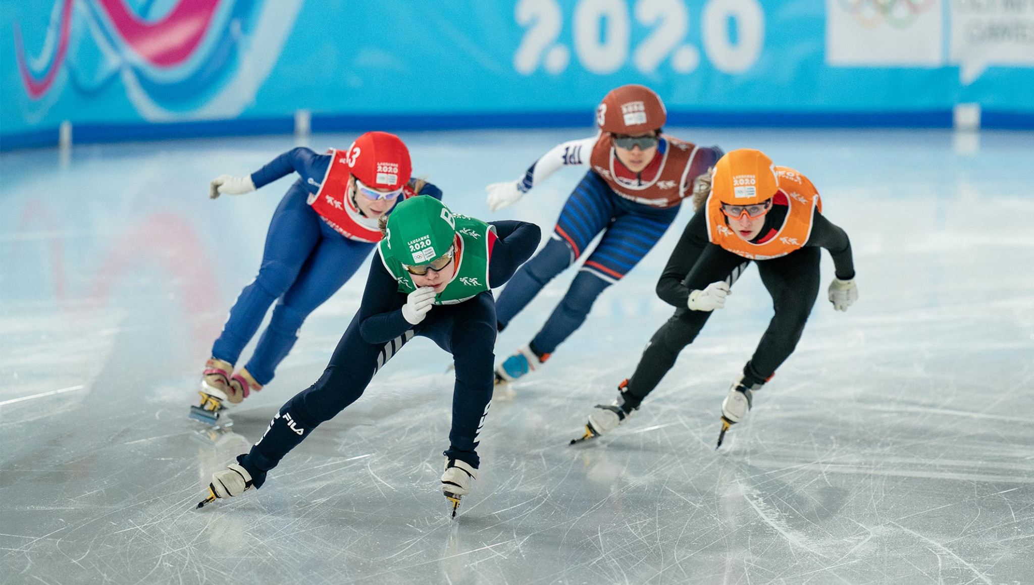 The mixed relay brought the short track speed skating programme at Lausanne 2020 to a close ©OIS