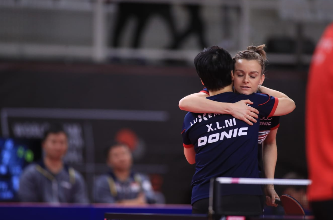 Luxembourg started well against Singapore, but ultimately lost 3-1 ©ITTF