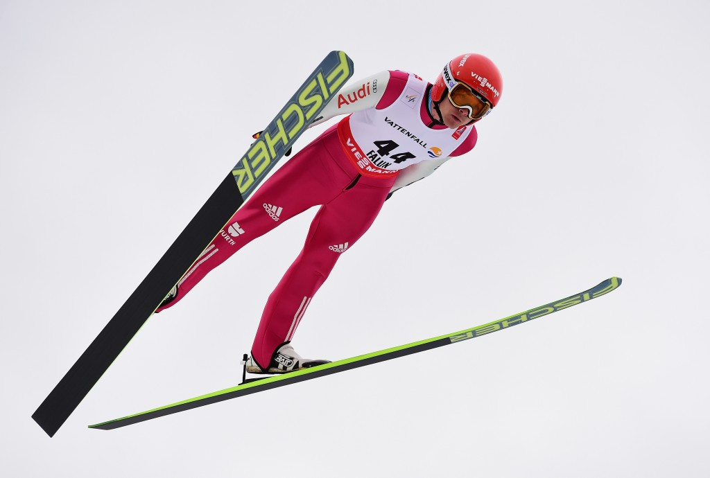 Germany’s Fabian Riessle claimed his first-ever victory at an FIS Nordic Combined World Cup ©Getty Images
