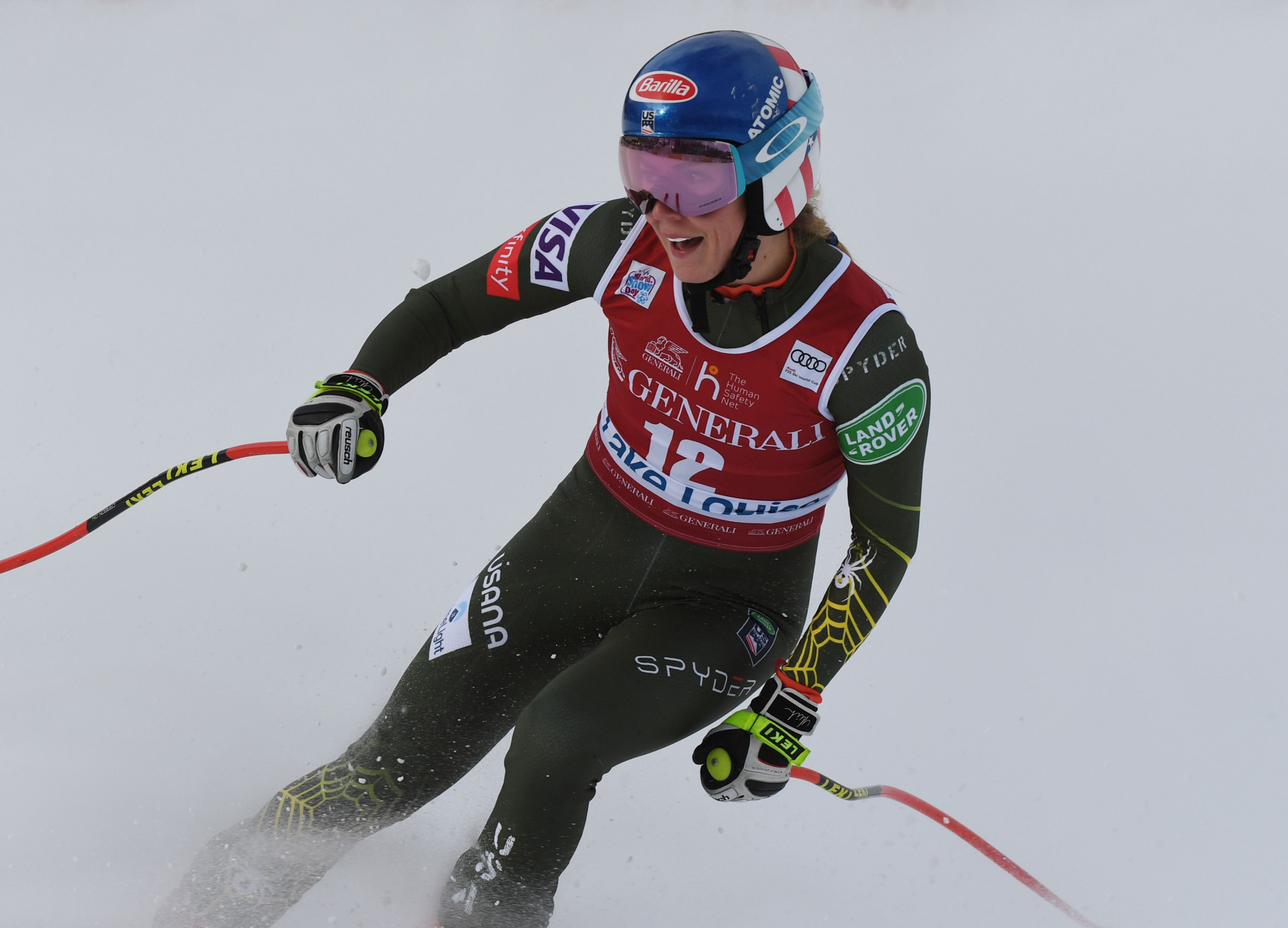 Mikaela Shiffrin finished in second place during the Women's Downhill in Lake Louise ©Getty Images