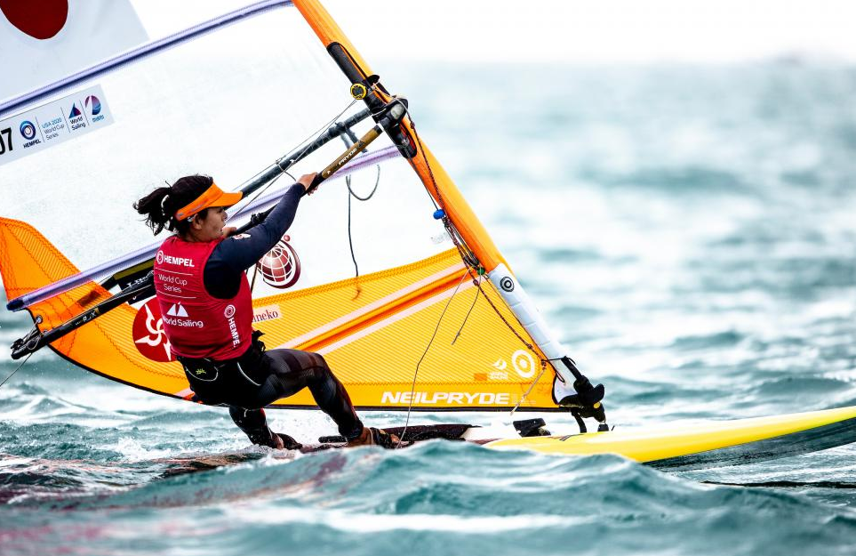 Japan’s Megumi Komine won the only women's RS:X race run on a day of weather-related postponements in Miami ©World Sailing