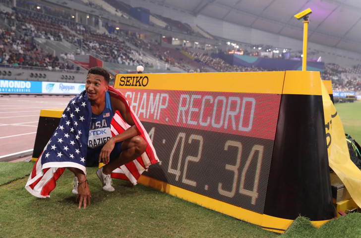 America's world 800m champion Donavan Brazier will start his season on home ground at the Boston meeting ©Getty Images