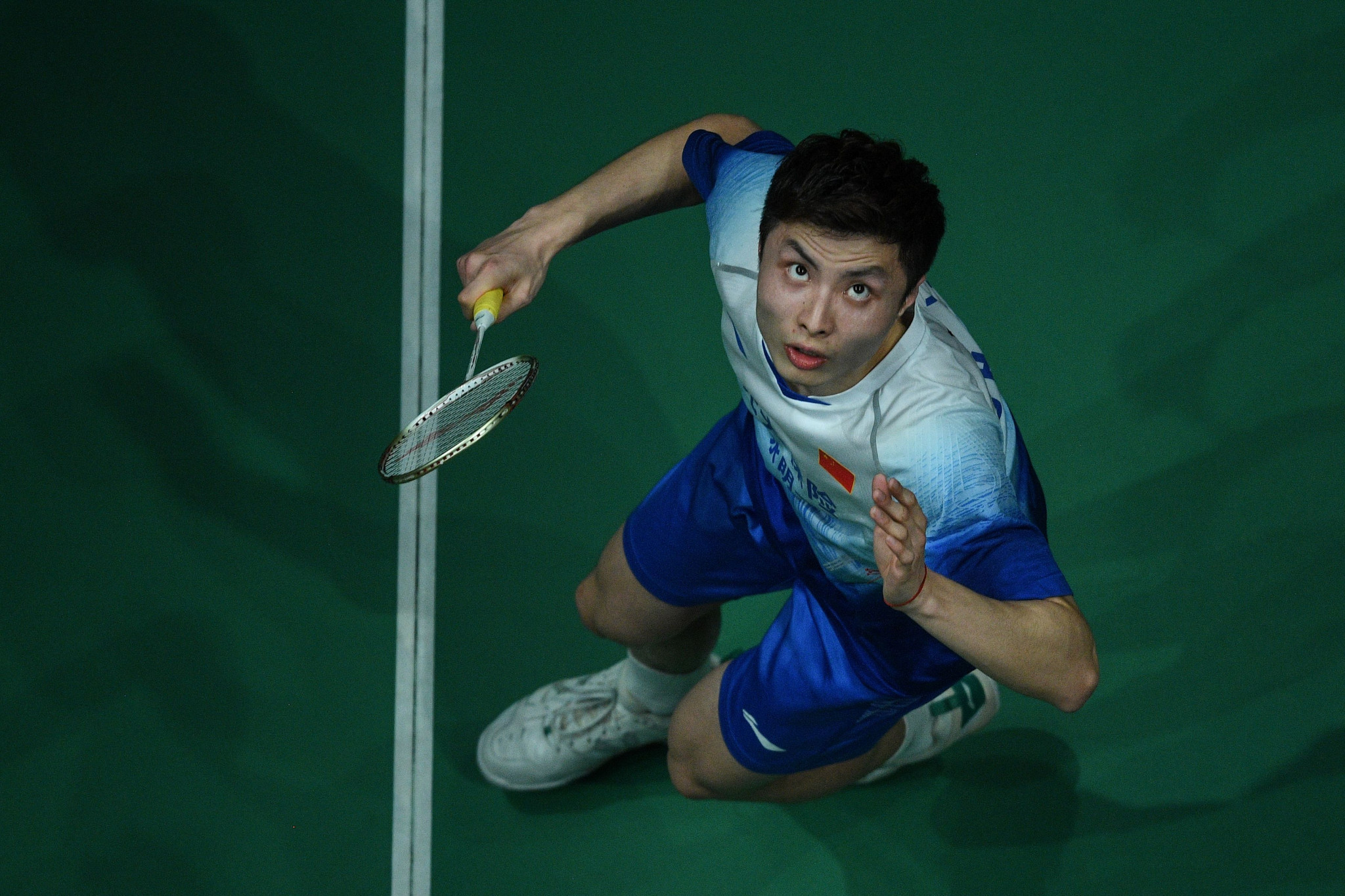 Second seed Shi Yuqi of China remains on course to win the men's singles title ©Getty Images