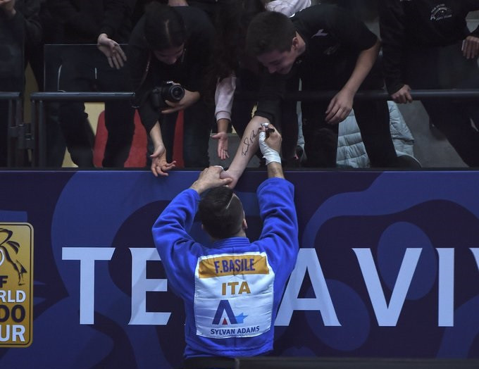 Italy's Olympic champion Fabio Basile topped the podium at the IJF Tel Aviv Grand Prix ©IJF