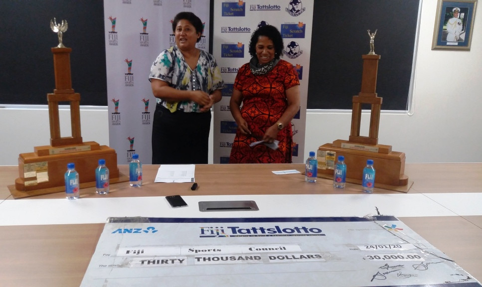 Lottery company continues sponsorship of Fiji Sports Awards with donation