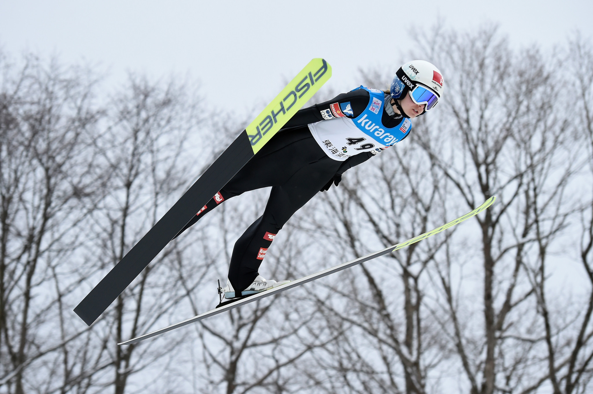 Chiara Hoelzl of Austria took the lead in the FIS Ski Jumping World Cup in Rasnov ©Getty Images