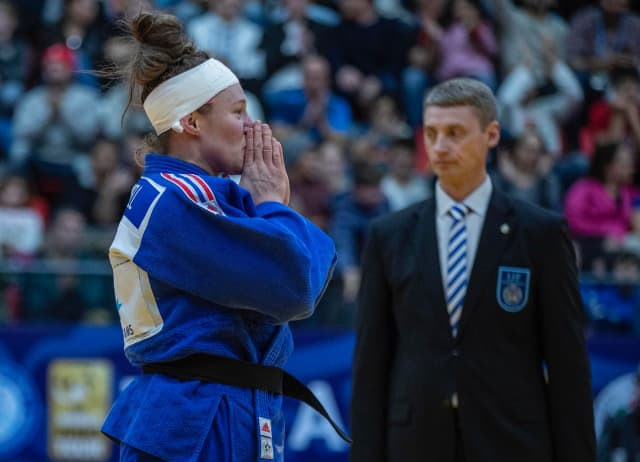 Britain's Natalie Powell takes in a swift and merciless victory in the women's under-78kg class ©IJF
