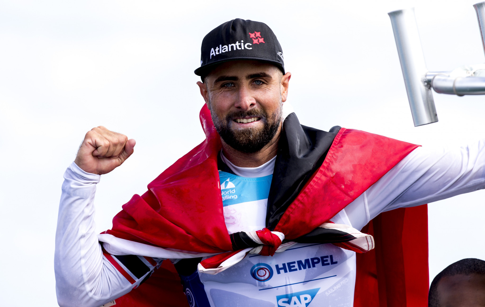 Trinidad and Tobago's Andrew Lewis booked his place at Tokyo 2020 in a dramatic medal race in Miami ©World Sailing