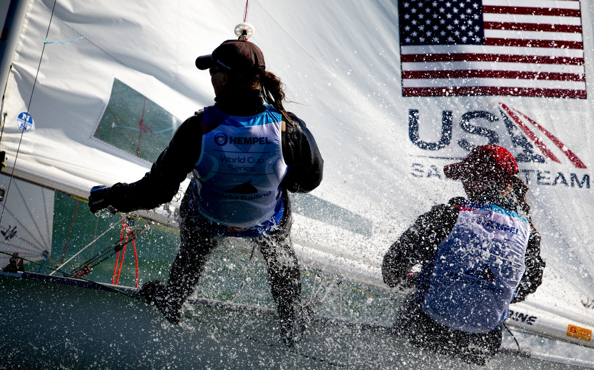 American twin sisters Carmen and Emma Cowles booked their Olympic place in the women's 470 ©World Sailing