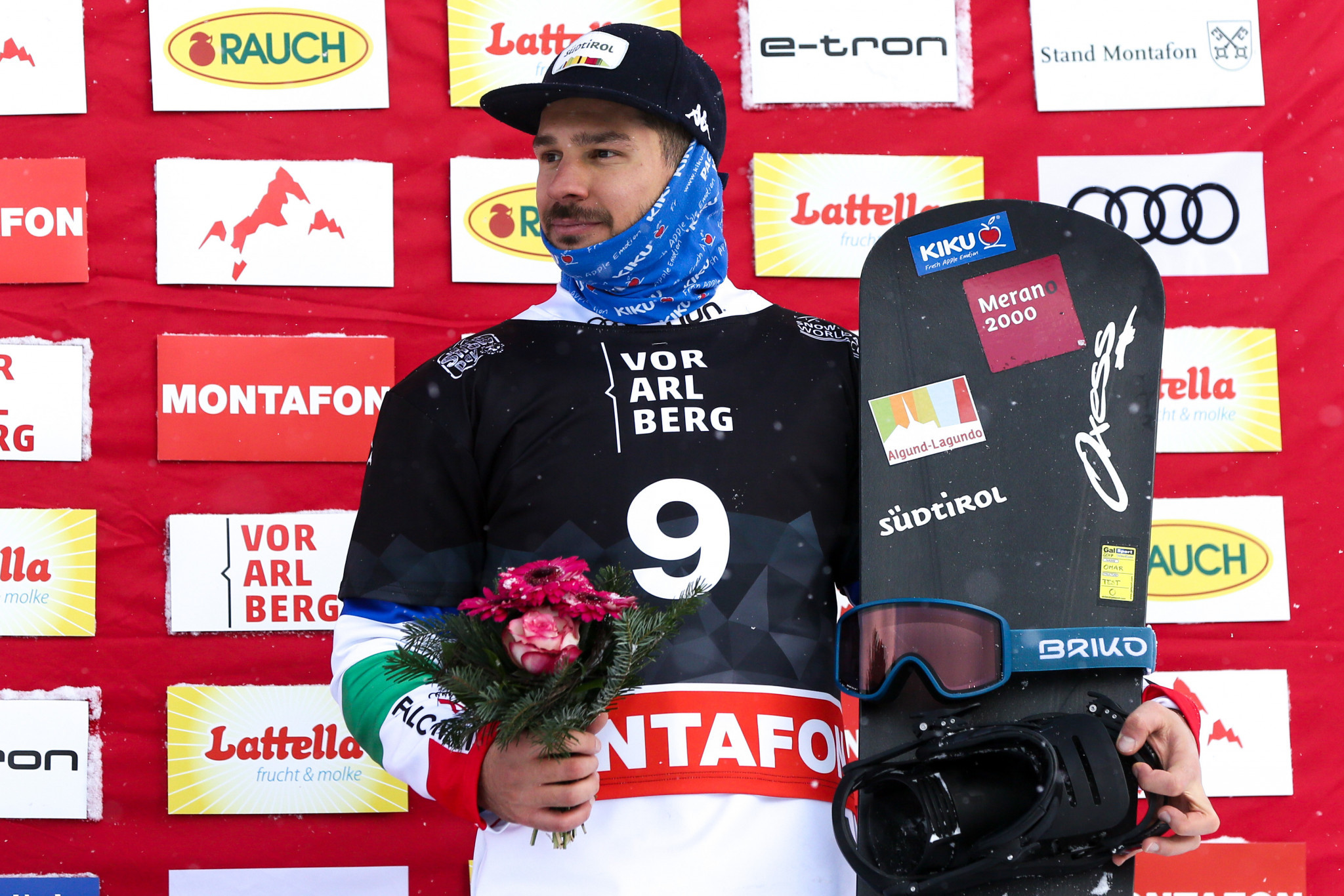 Omar Visintin, winning World Cup bronze in Montafon, Austria ©Getty Images