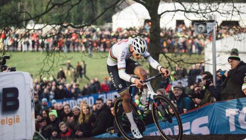Mathieu van der Poel won the UCI Cyclo-cross World Cup race named after his father in Hoogerheide today ©UCI