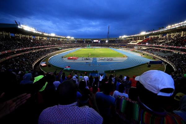 Nairobi's Kasarani Stadium filled with athletics fans ©Getty Images