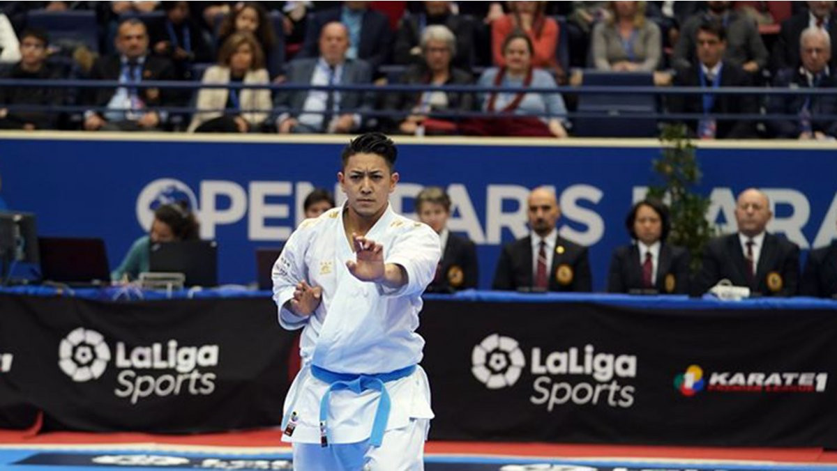 Japan's world champion Ryo Kiyuna maintained his domination of male kata at the opening Karate 1-Premier League event of the WKF season ©WKF
