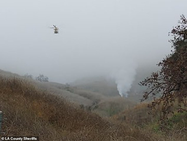 The helicopter that was carrying Kobe and Gianna Bryant and seven other passengers was flying in conditions which included fog and low cloud ©LA County Sheriffs Office