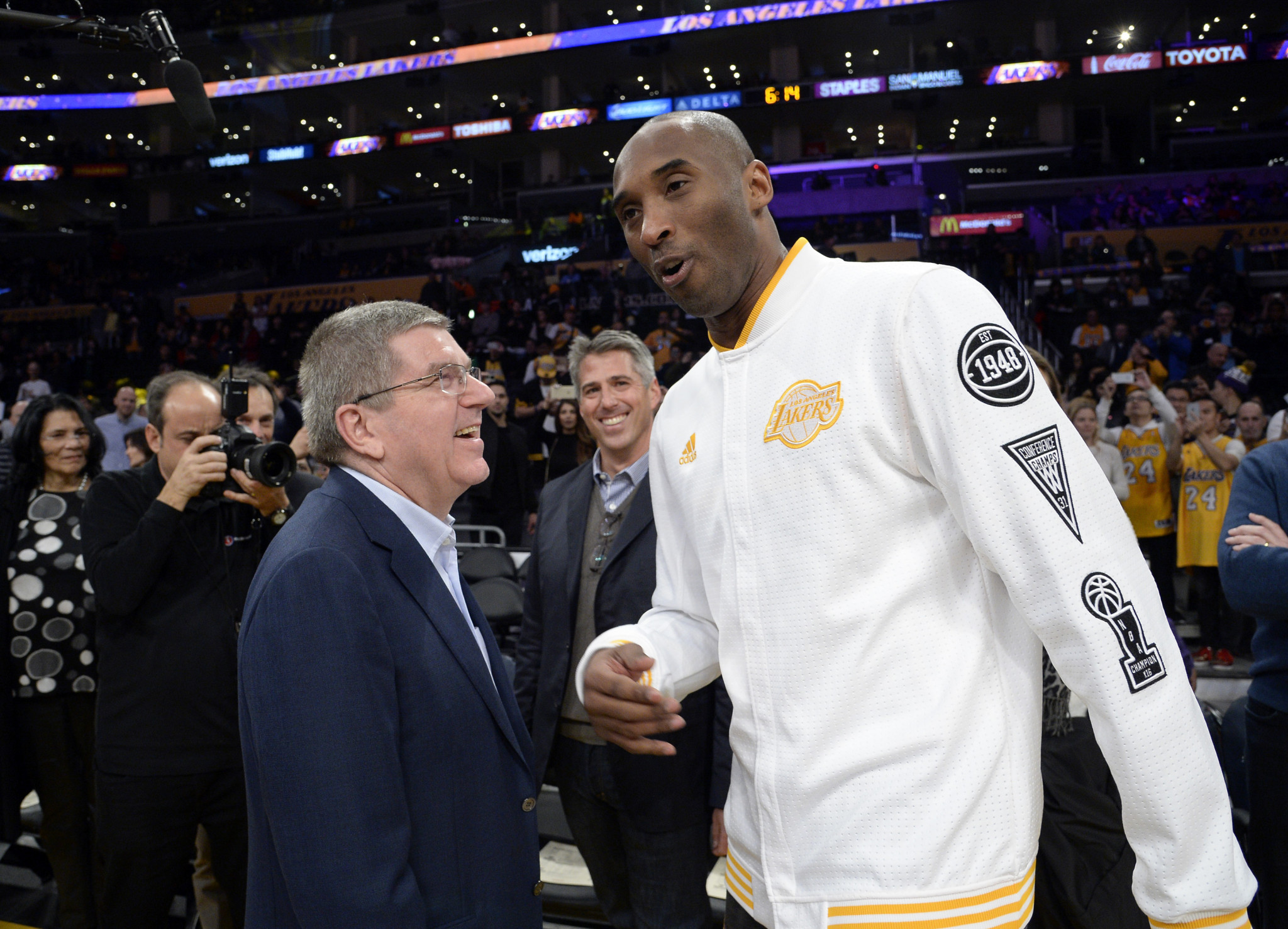 IOC President Thomas Bach paid tribute to America's double Olympic basketball gold medallist Kobe Bryant ©Getty Images
