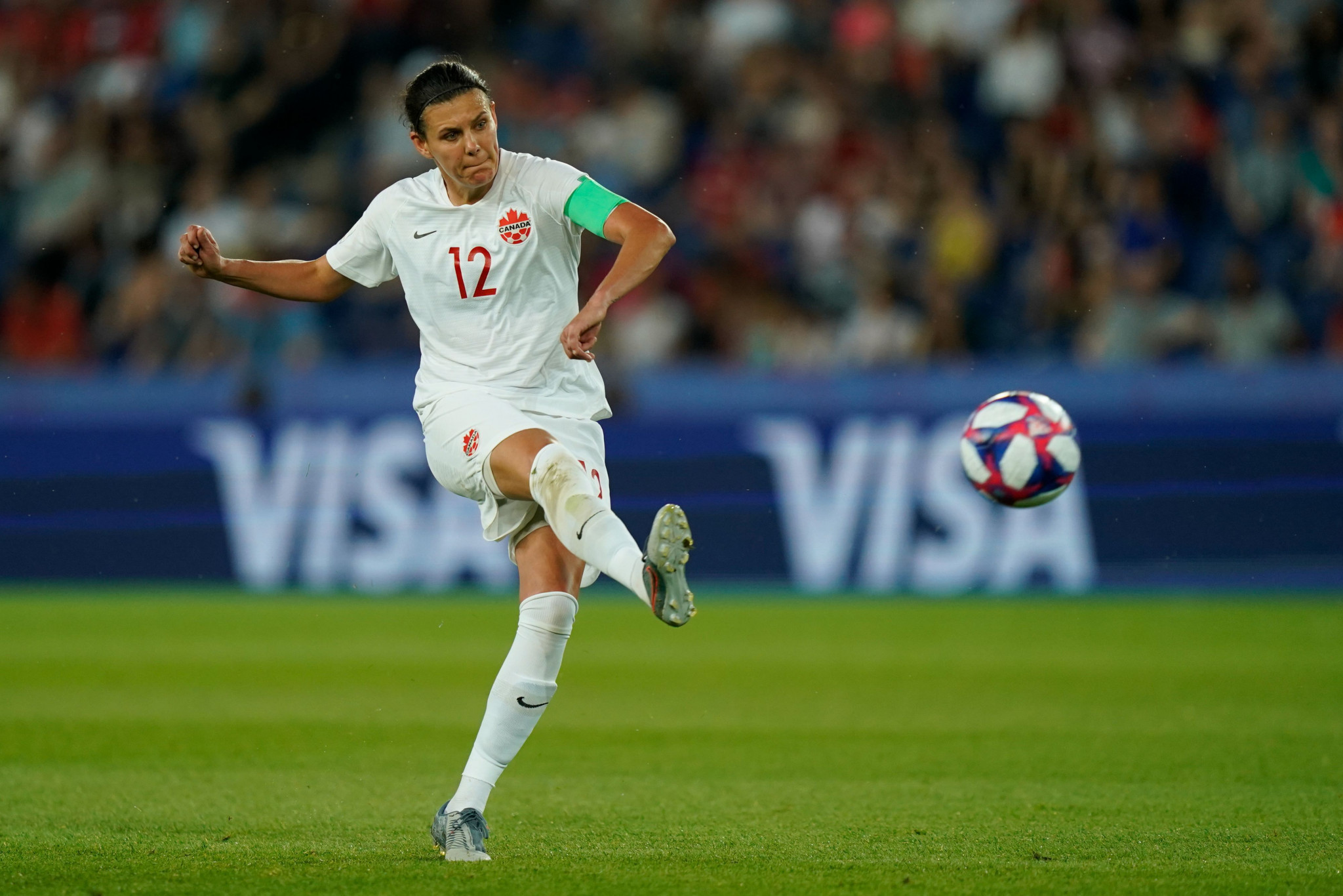Christine Sinclair, Canada's all-time leading scorer, will aim to qualify for her fourth Olympics at the age of 36 ©Getty Images