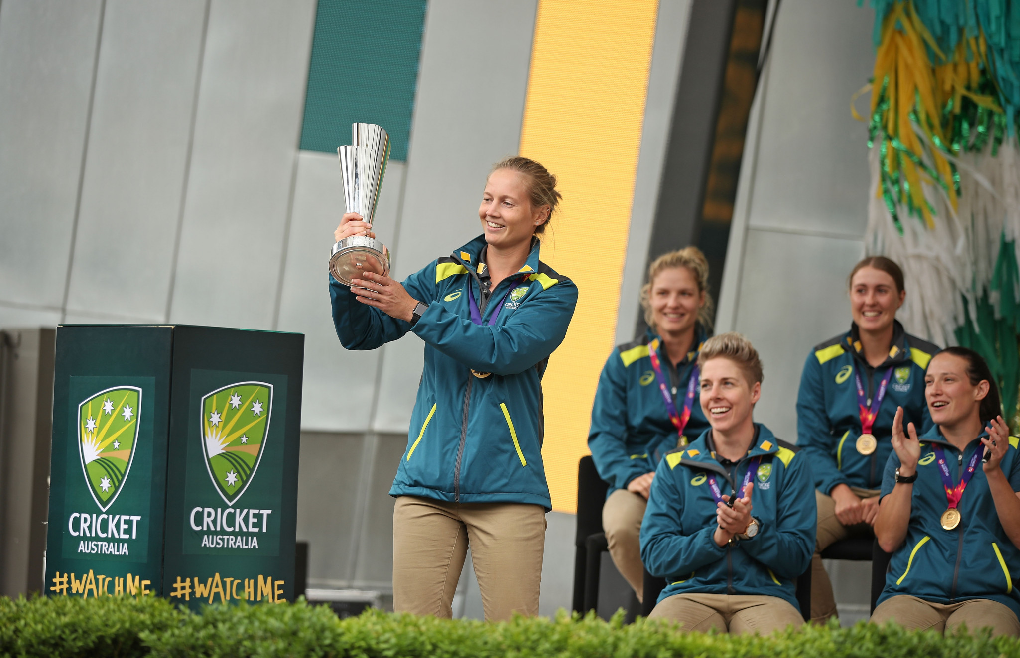 Australian captain Meg Lanning, brings the 2018 World Cup back to Melbourne in Australia ©Getty Images