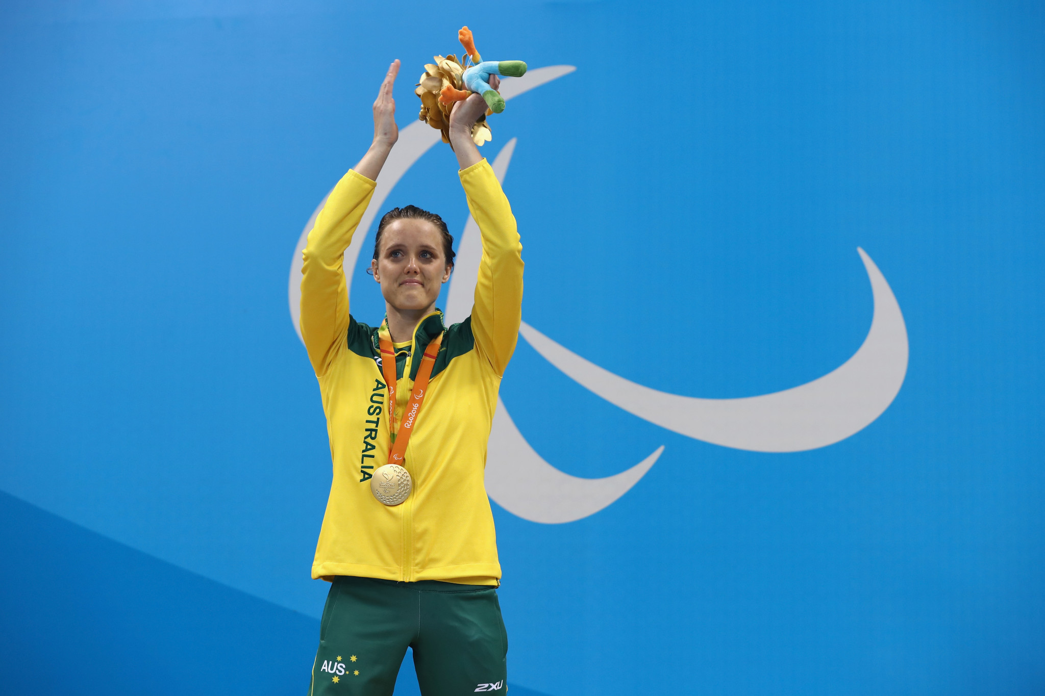 Ellie Cole of Australia after regaining her 100m backstroke gold from London 2012 ©Getty Images