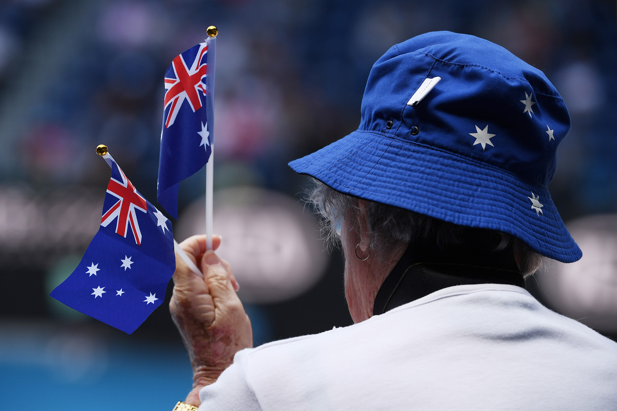 A fan shows her support for Barty, who is hoping to become the first Australian champion in Melbourne for 42 years ©Getty Images
