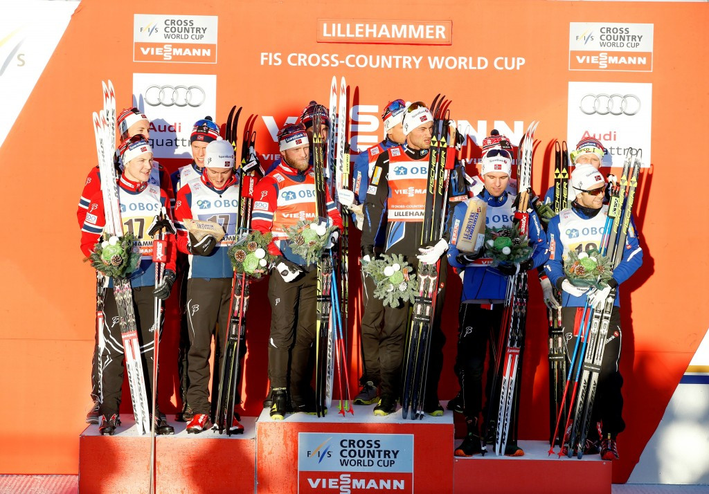 Hosts Norway secure clean sweep of men's relay podium at FIS Cross-Country World Cup