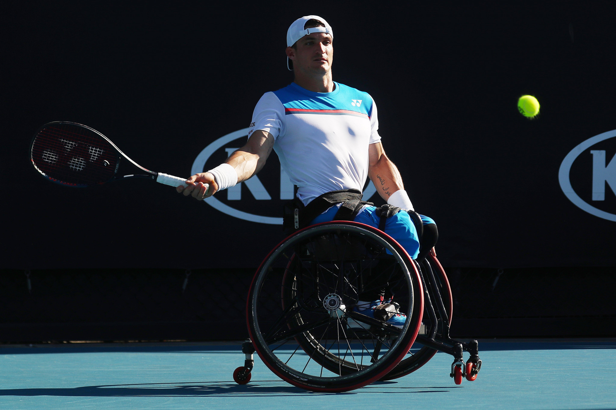 Reigning men's wheelchair champion Gustavo Fernandez was also knocked out ©Getty Images