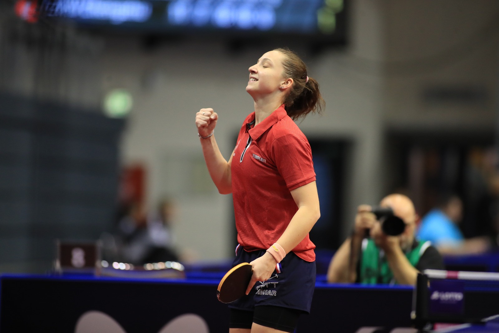 Stephanie Loeuillette of France defeated the world number 19, Bernadette Szocs of Romania, at the ITTF German Open ©ITTF