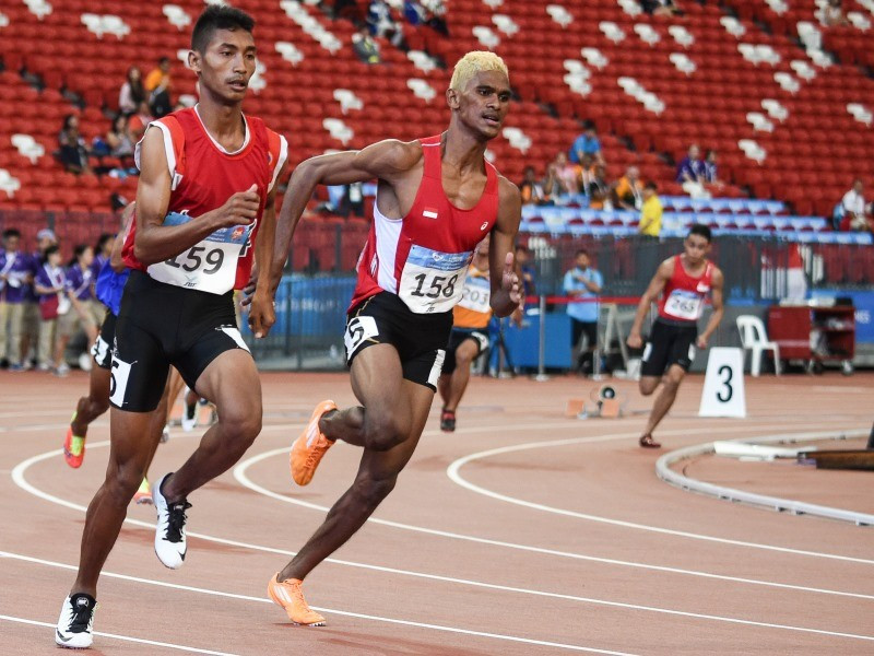 Indonesia's Felipus Kolymau set a Games and Asian record time on his way to winning the men’s 400m T20