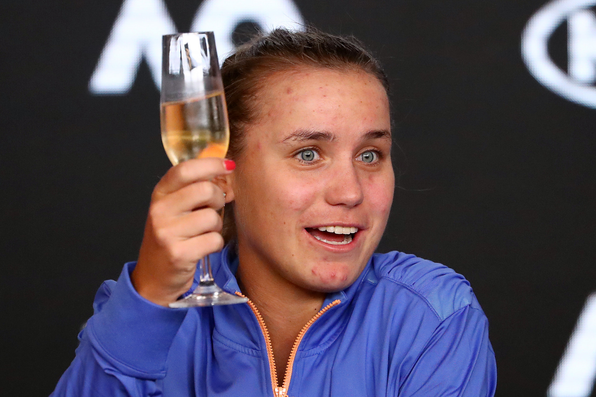 The American toasted victory in the post-match press conference ©Getty Images