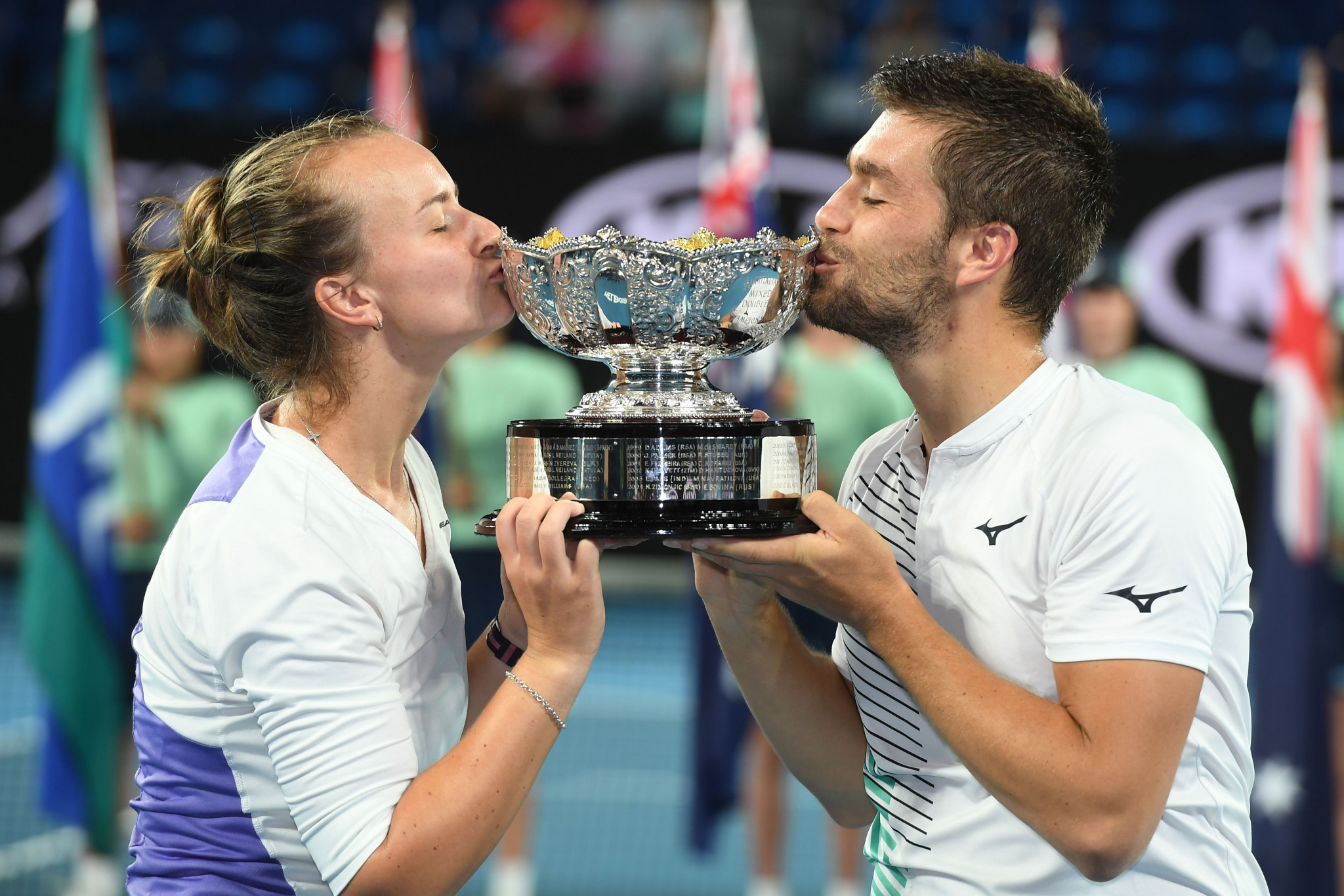 Barbora Krejcikova and Nikola Mektic won the mixed doubles title ©Getty Images