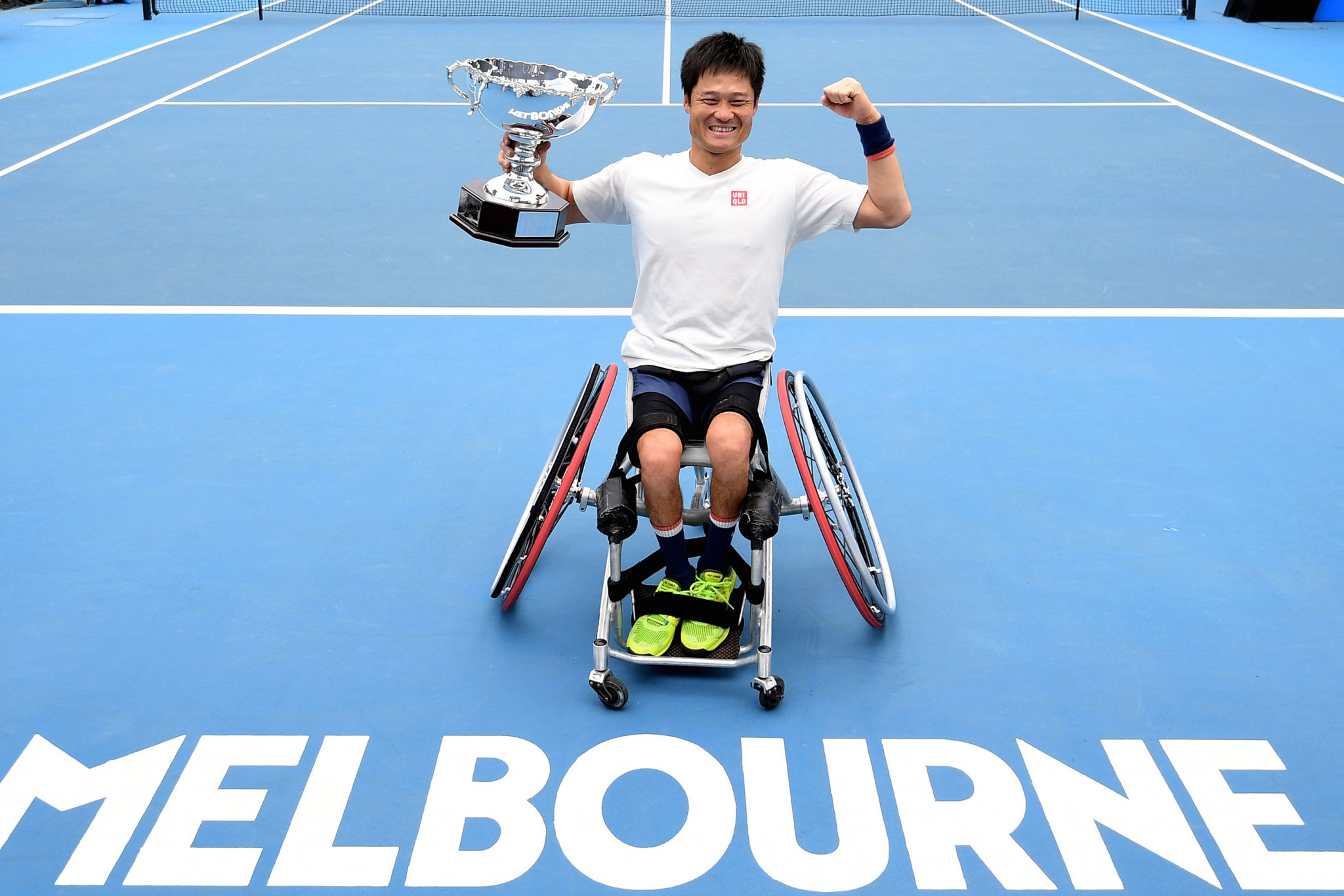 Shingo Kunieda equalled the record for Grand Slam titles by winning the Australian Open ©Getty Images