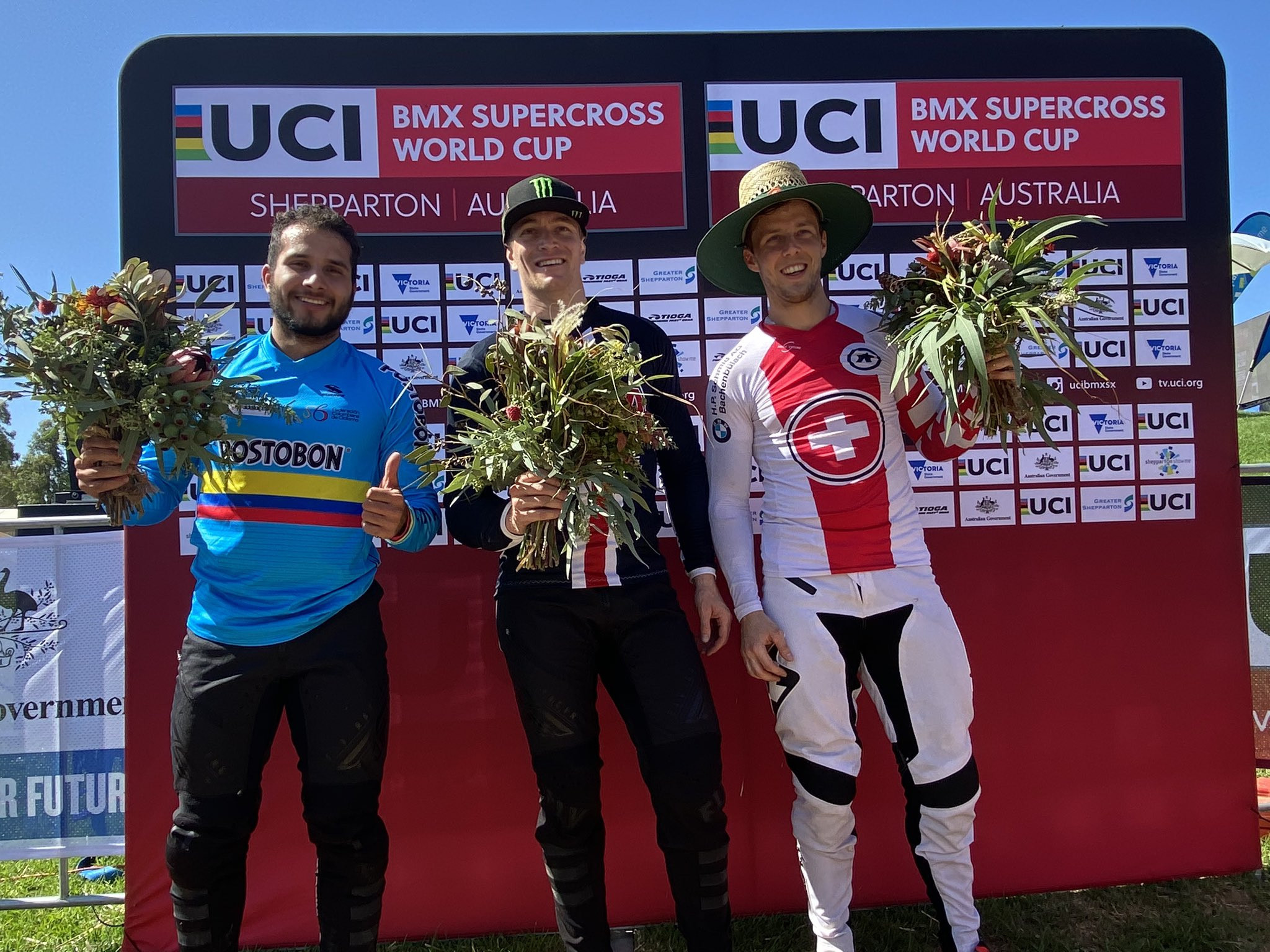 Olympic champion Connor Fields won the competition, followed by Carlos Alberto Ramírez Yepes of Colombia and David Graf of Switzerland ©UCI