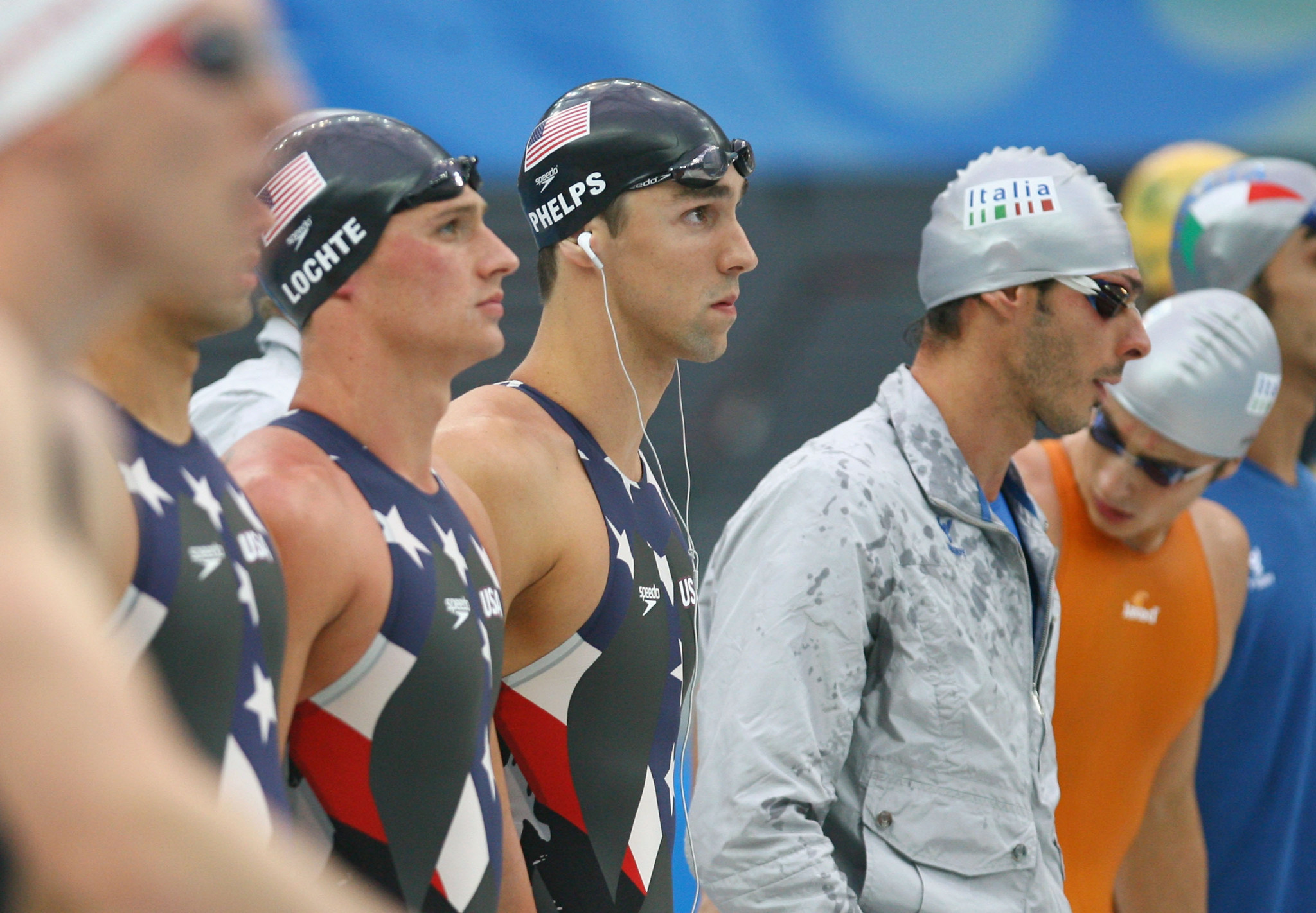 Michael Phelps was the poster boy for the full body Speedo swimsuits widely used at the Beijing 2008 Olympics, which were banned by the International Swimming Federation in 2010 ©Getty Images