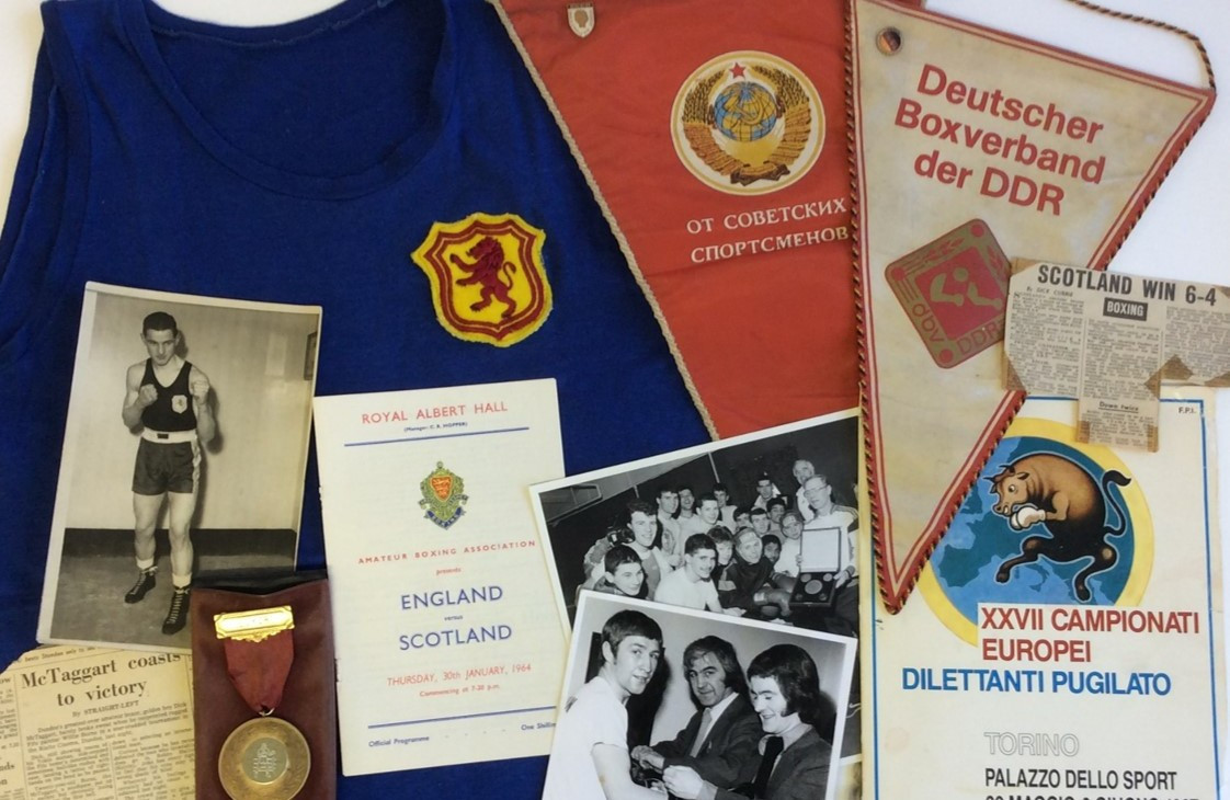 Olympic champion Dick McTaggart has contributed medals and other memorabilia to the new exhibition ©University of Stirling 