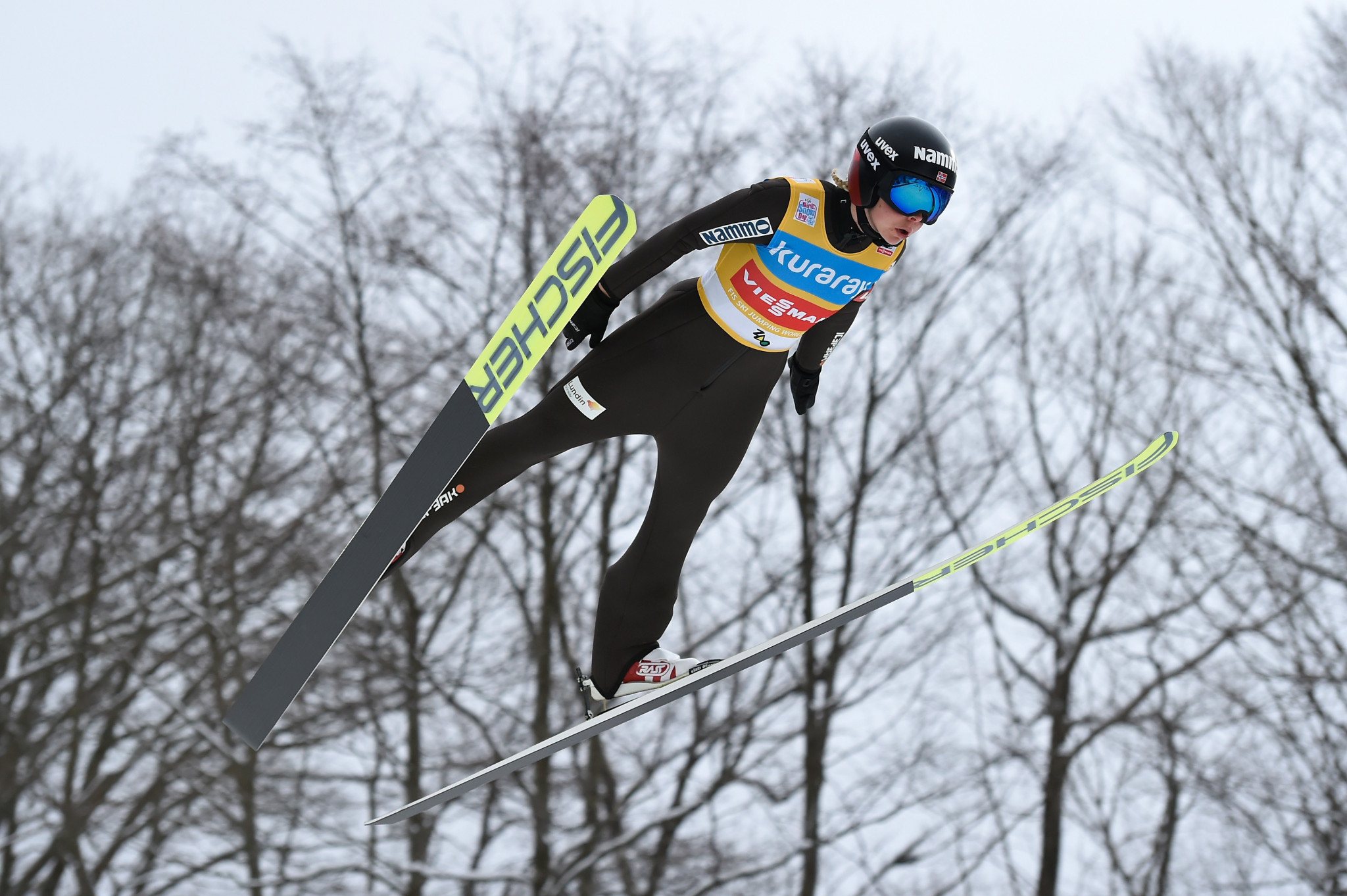 Maren Lundby has twice lost the World Cup lead to Chiara Hölzl this season ©Getty Images