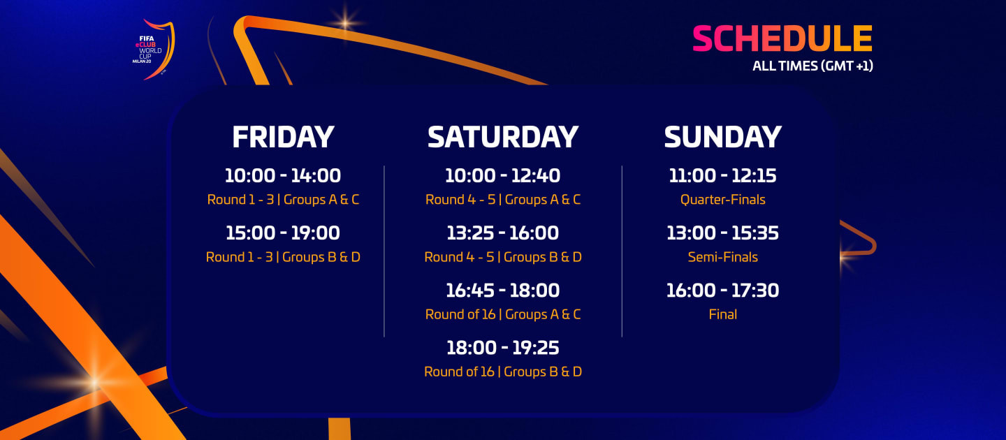 The schedule for this weekend's FIFA eClub World Cup finals ©FIFA