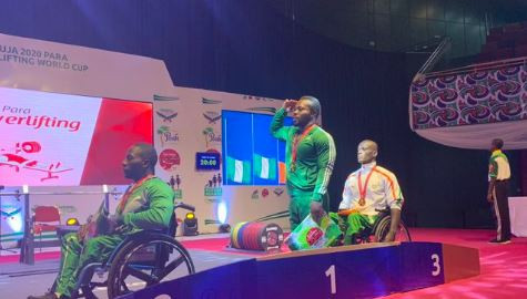 Nigeria’s Rio 2016 gold medallist Paul Kehinde won the men's 65kg class at the World Para Powerlifting World Cup on his home territory of Abuja tonight ©World Para Powerlifting