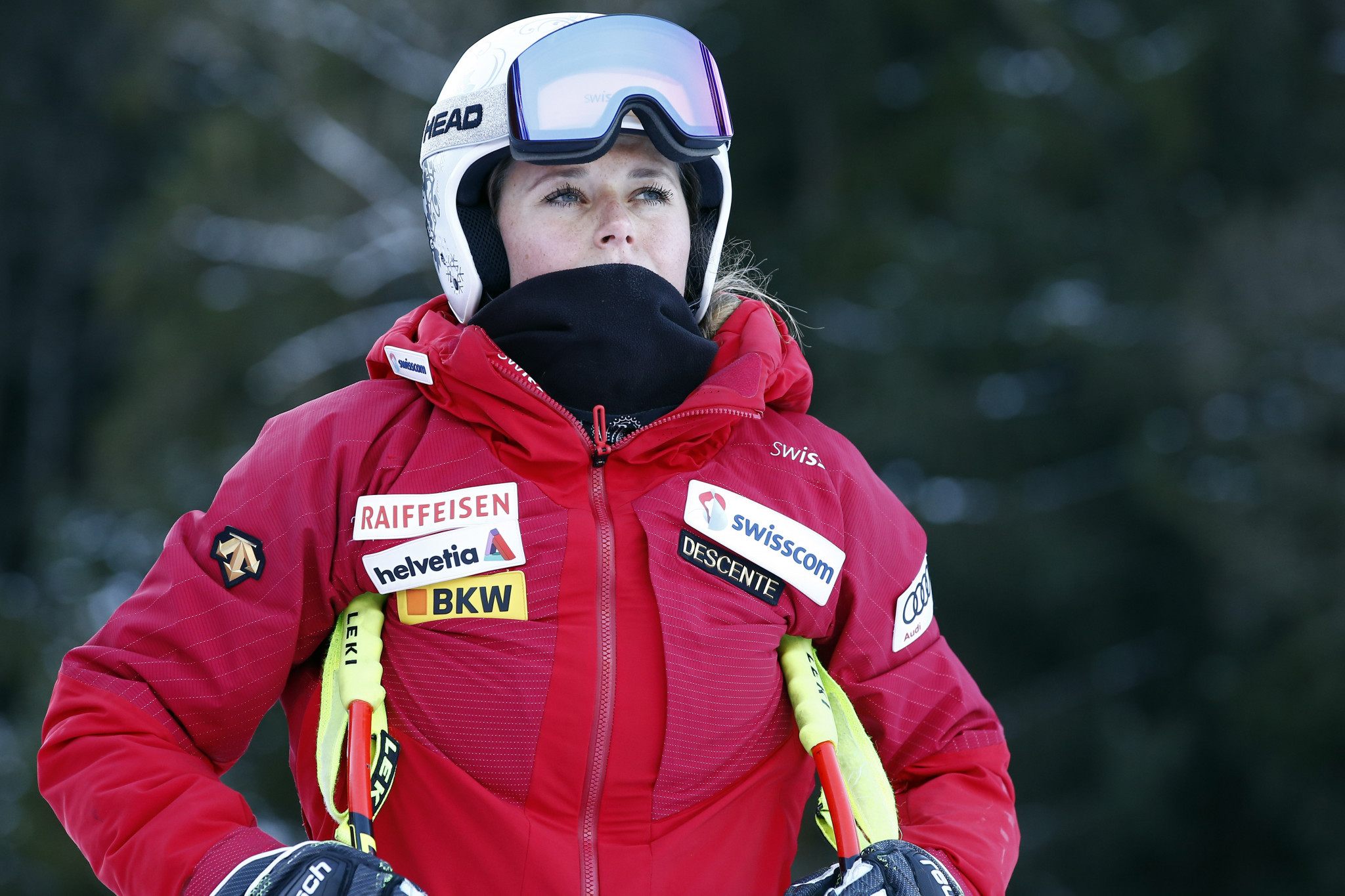 Suter set to extend World Cup downhill lead in Shiffrin's absence