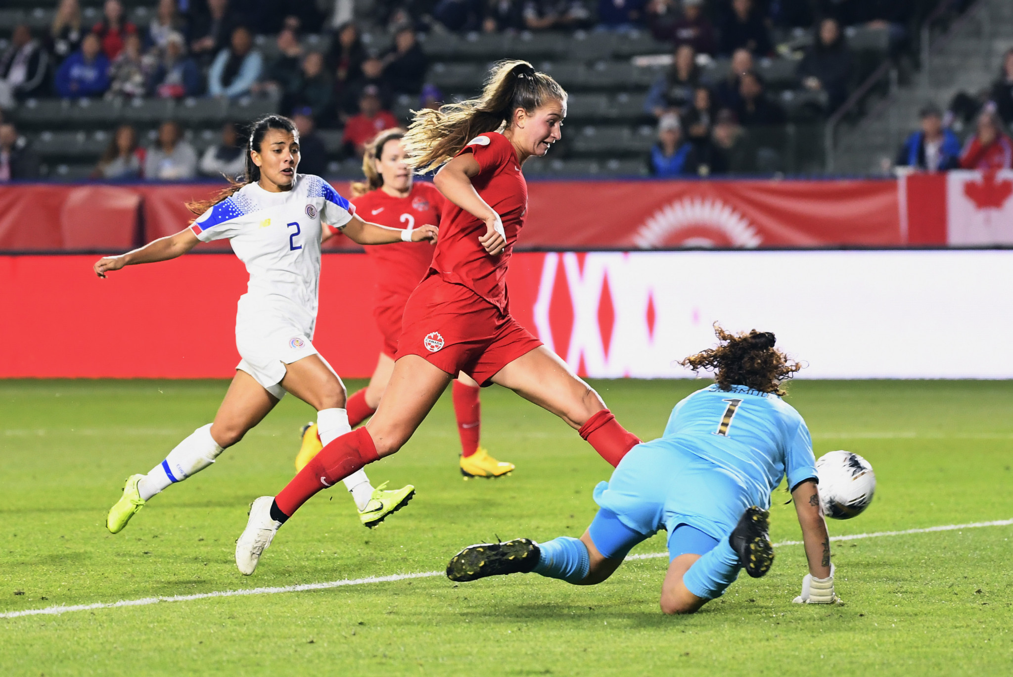 Jordyn Huitema scored Canada's only goal in their victory against Costa Rica ©Getty Images