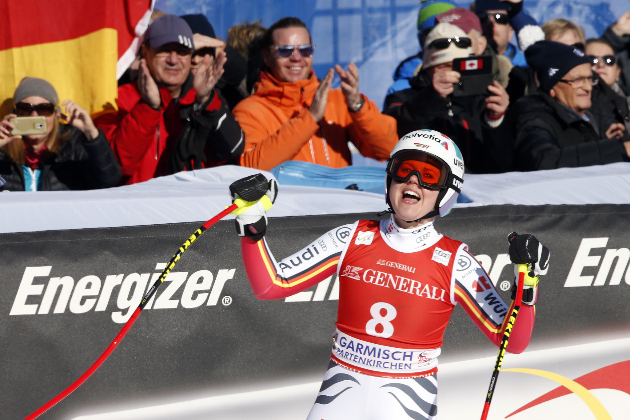 Rebensburg wins first FIS Alpine Ski World Cup downhill event on home turf 