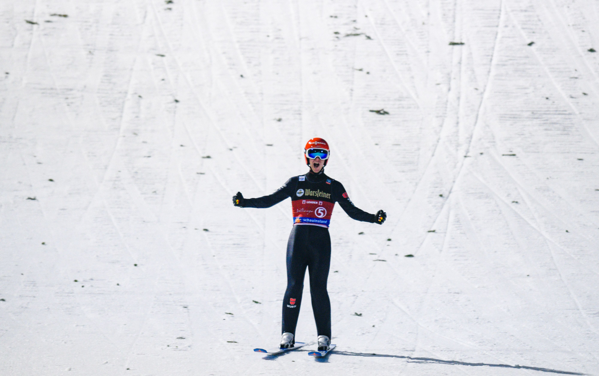 Stephan Leyhe of Germany recorded his first FIS Ski Jumping World Cup victory ©Getty Images