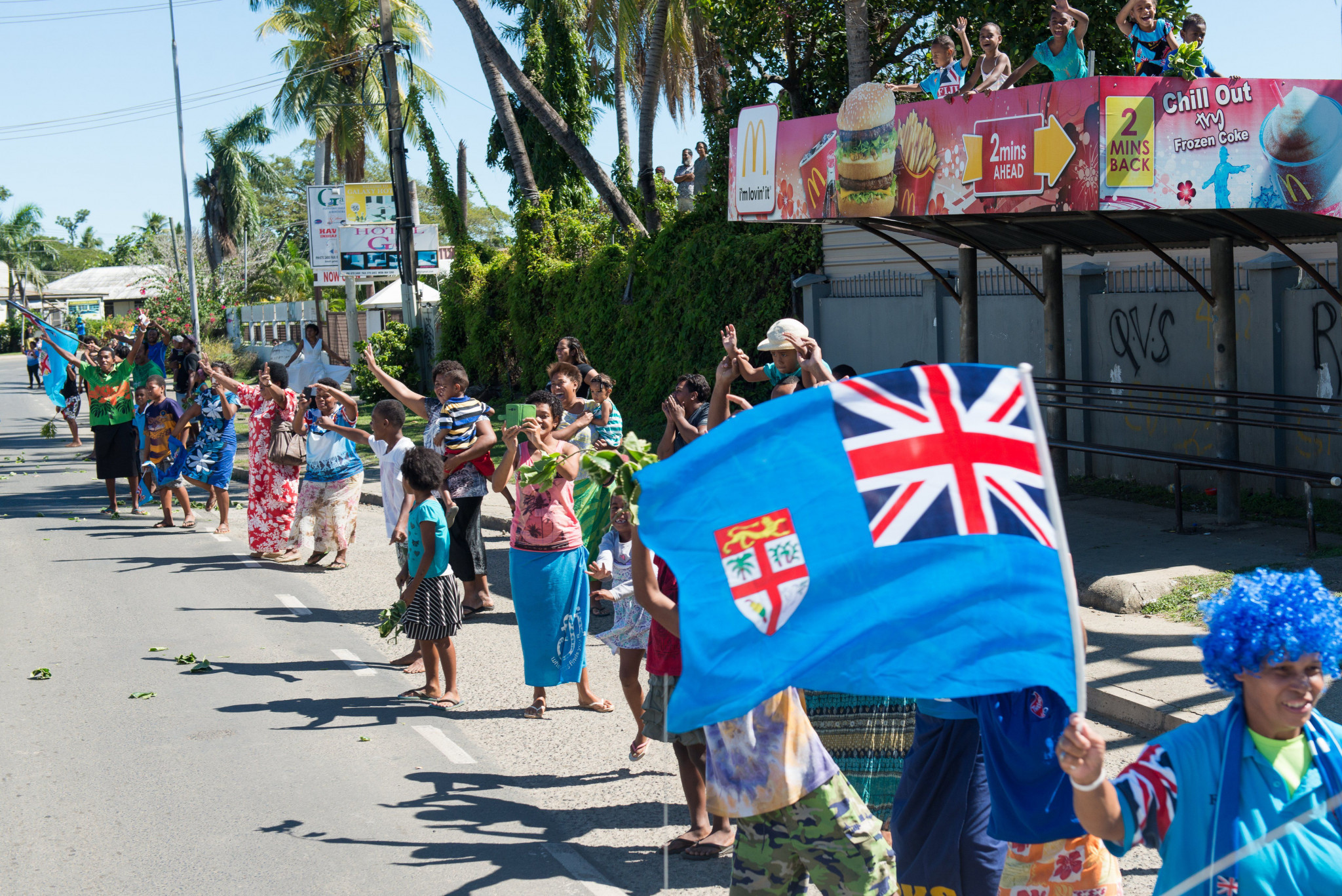 Fans line the streets to celebrate Fiji winning their first-ever Olympic medal - gold in then men's rugby sevens - at Rio 2016 and FASANOC hope the  OSEP courses will help preparations for future Games ©Getty  Images